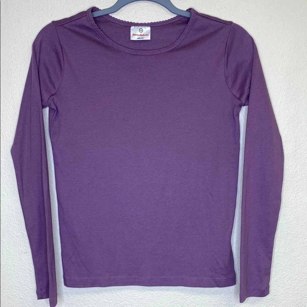 Hannah Andersson Purple Long Sleeve Pajama Top Size 150